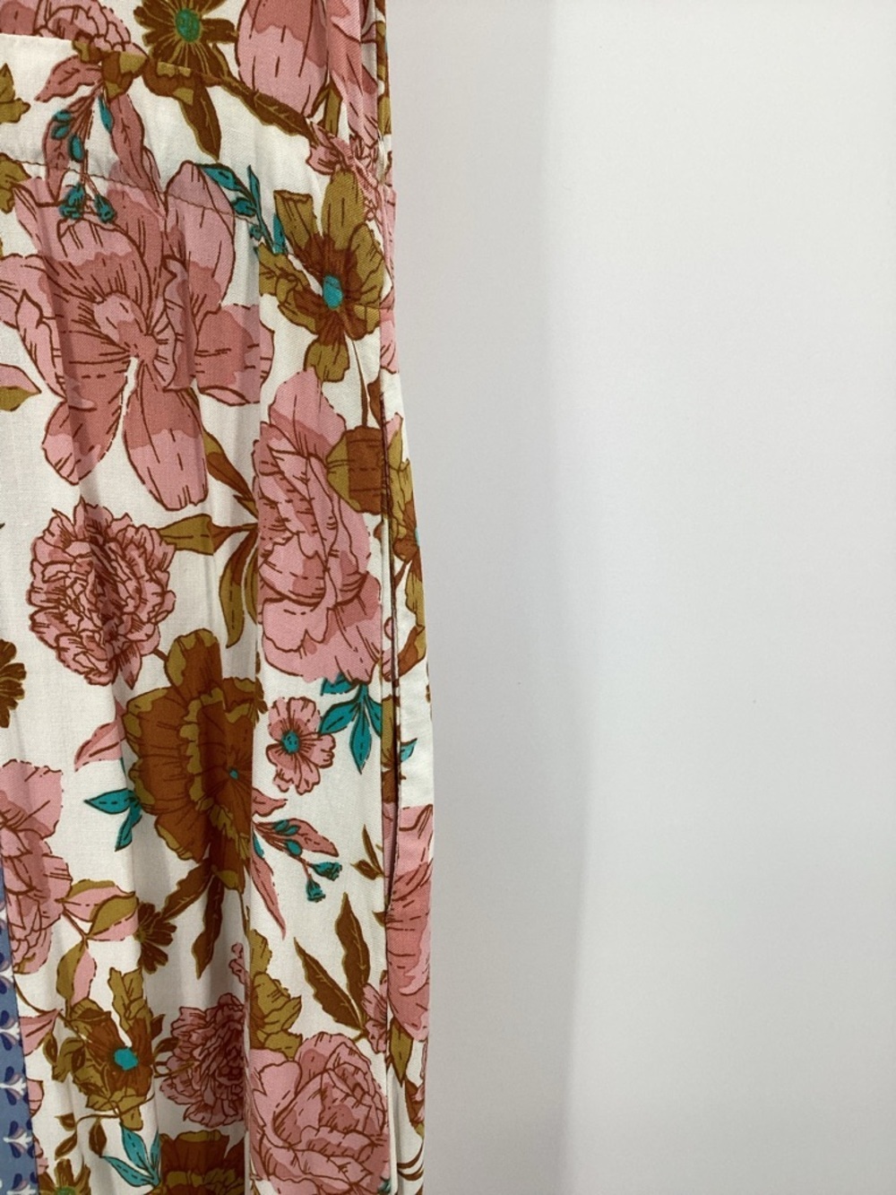 Matilda Jane Just For a Moment Floral V-Neck Midi Dress in Pink, Brown and Teal - Picture 5 of 12